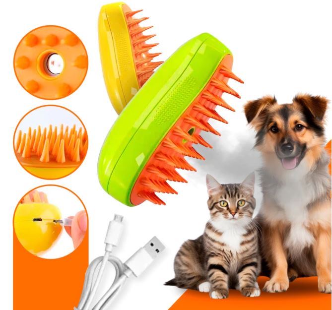 Escova Elétrica a Vapor PetSpa | Higiene Suave e Bem-Estar para seu Pet