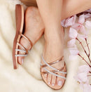 Sandália Feminina Strass Bella | Brilho e Conforto para Seus Passos